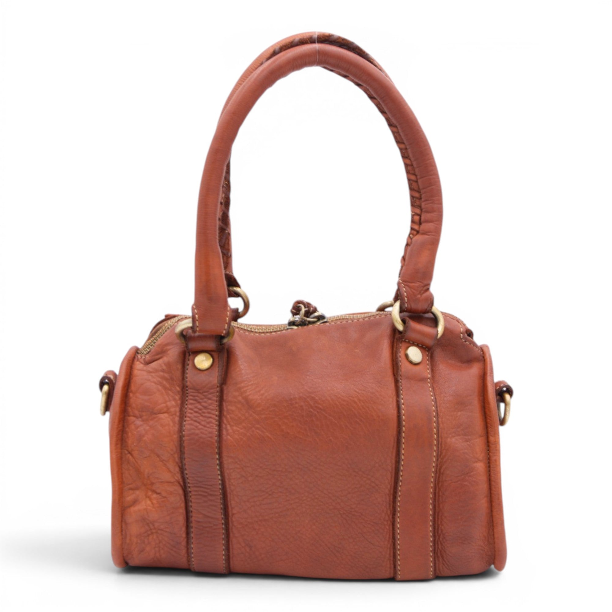 Small Pocket Satchel in Cognac