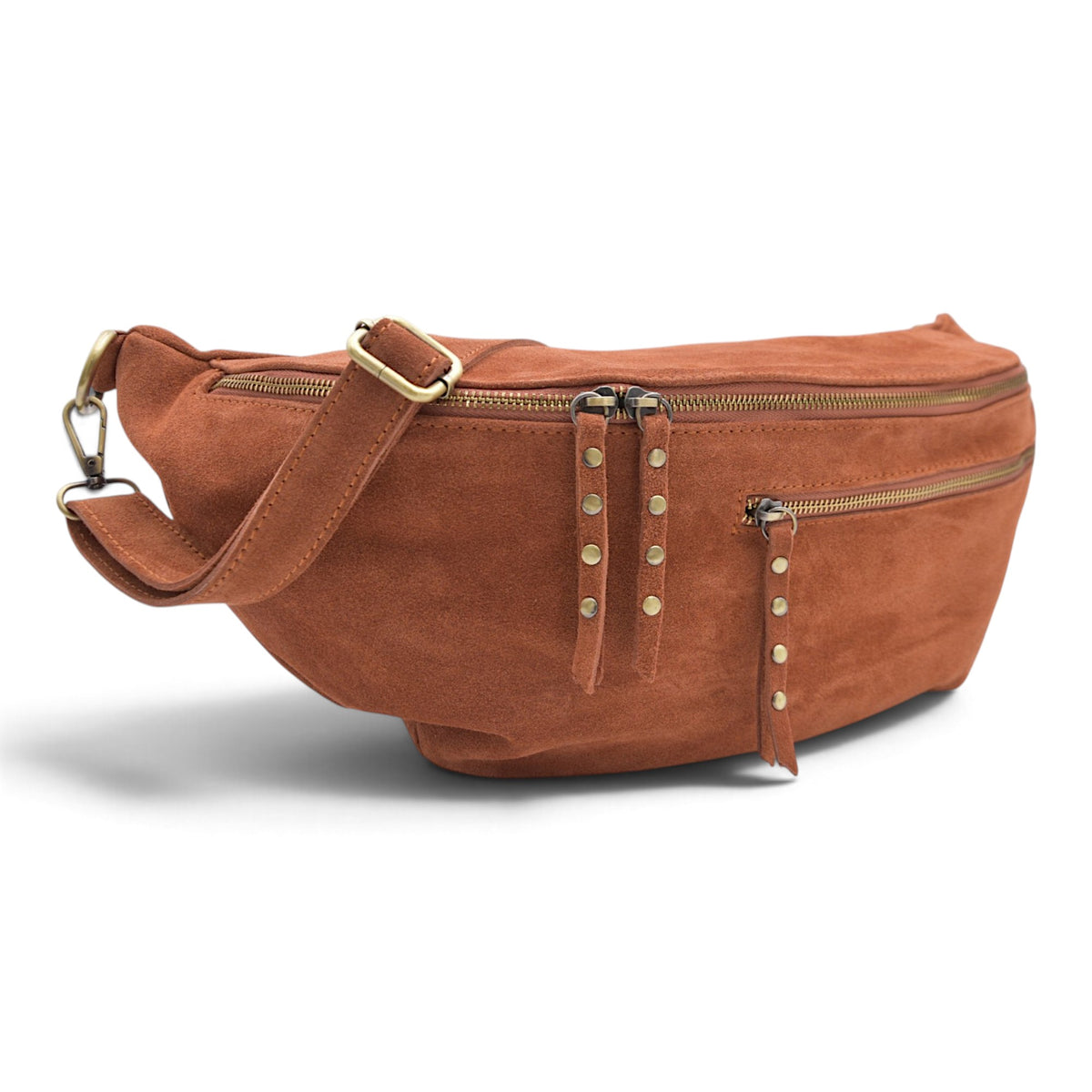 Bella 2.0 Italian Suede Sling Bag in Apricot