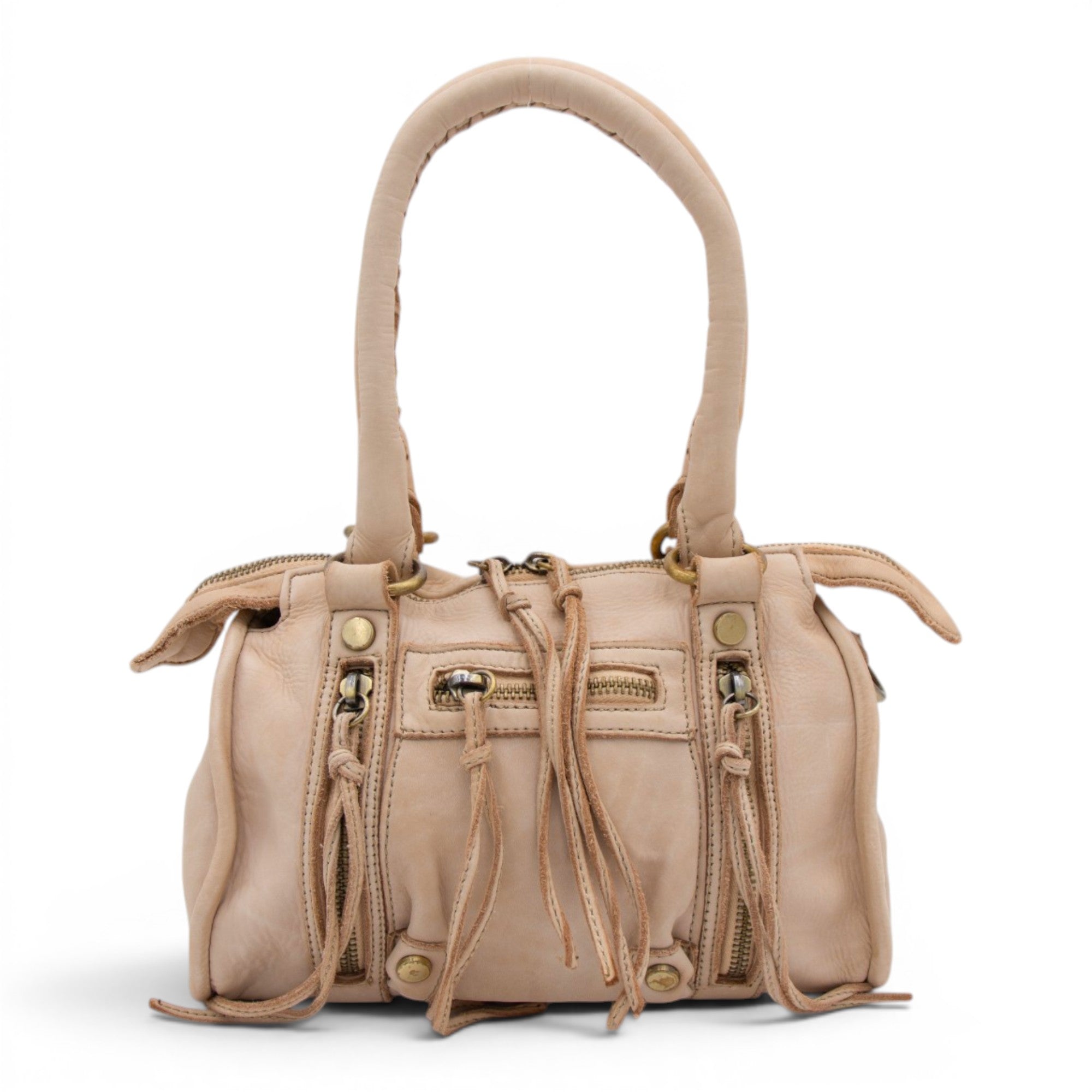 Small Pocket Satchel in Light Taupe