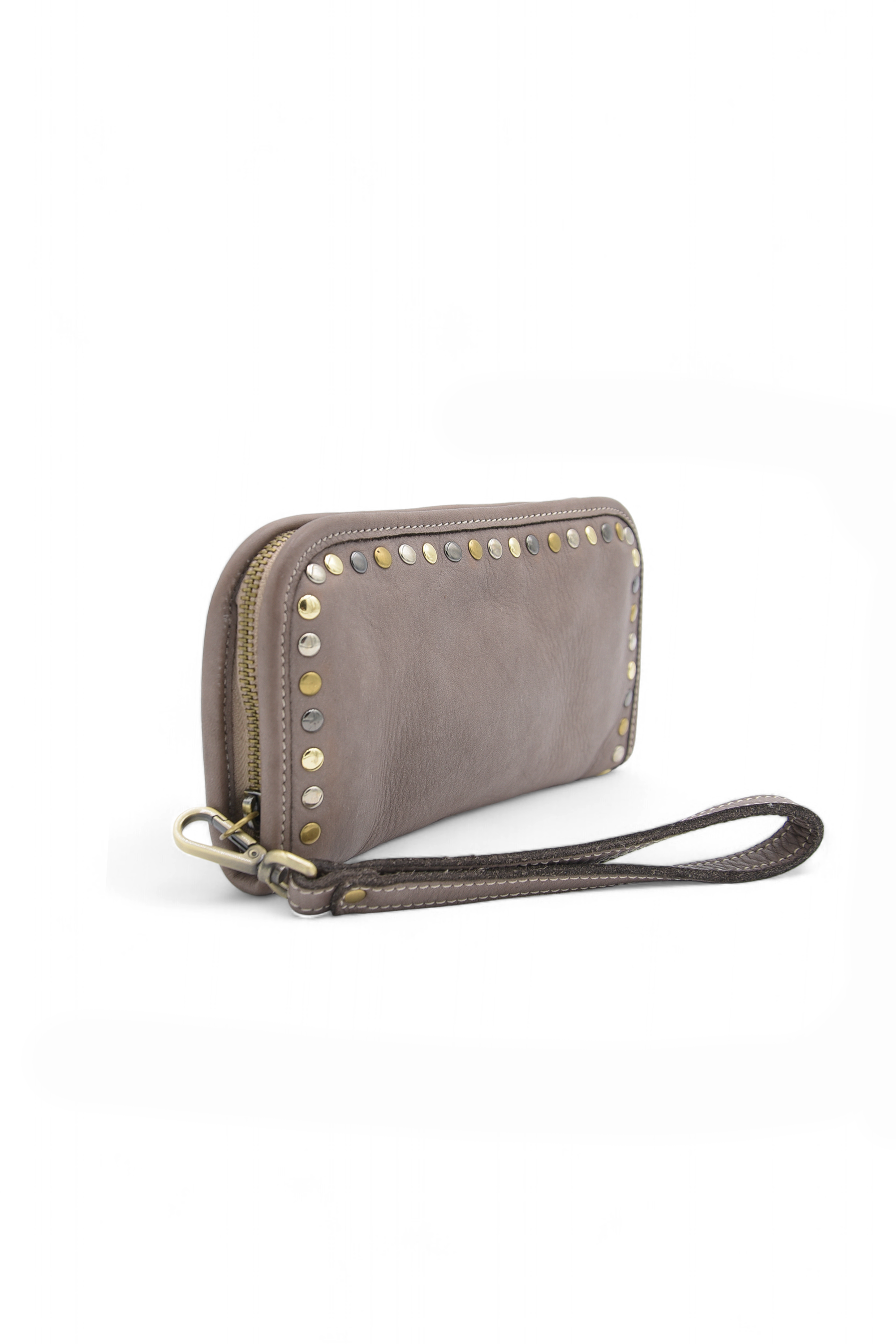 Sofia Zip Around Wallet in Mushroom