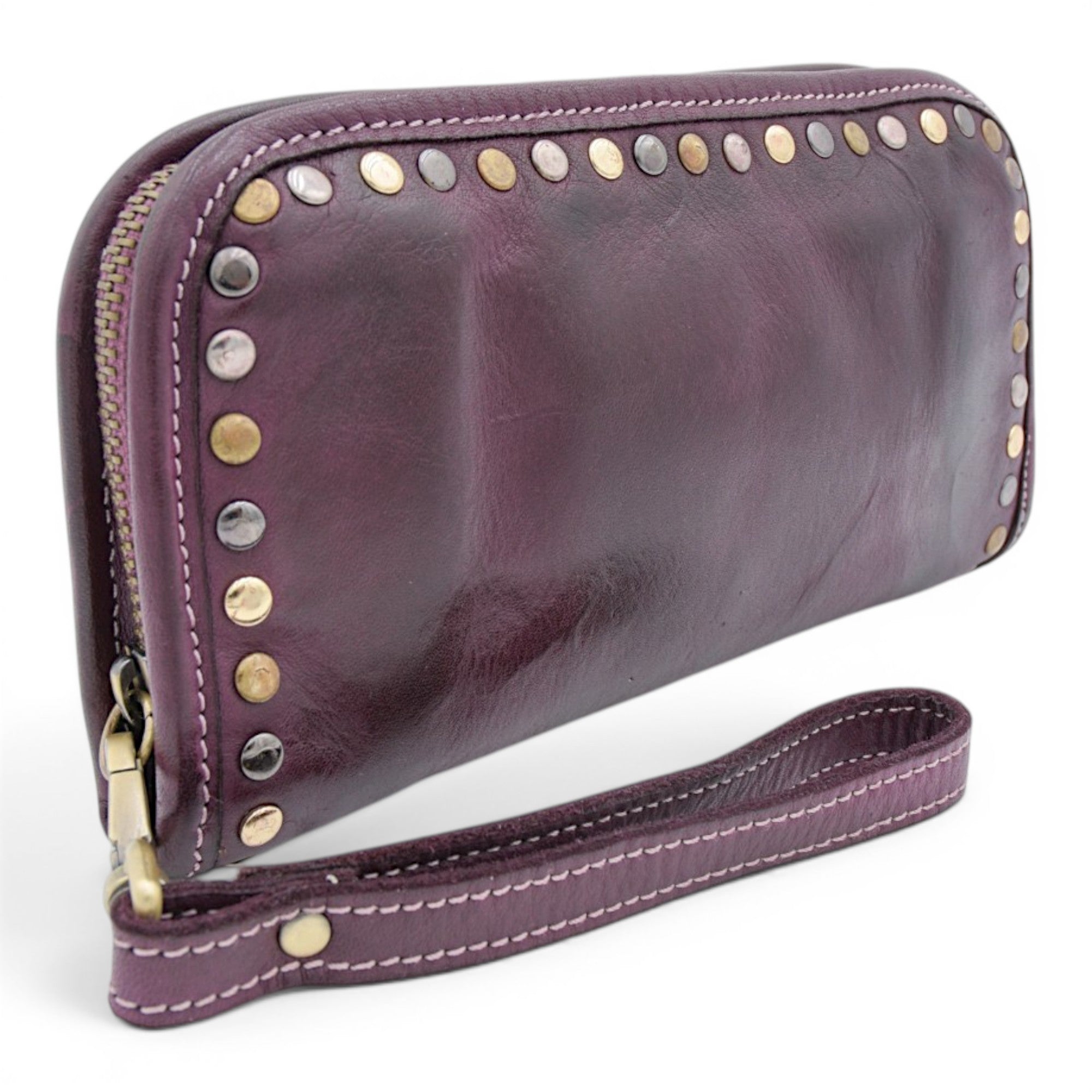 Sofia Zip Around Wallet in Plum