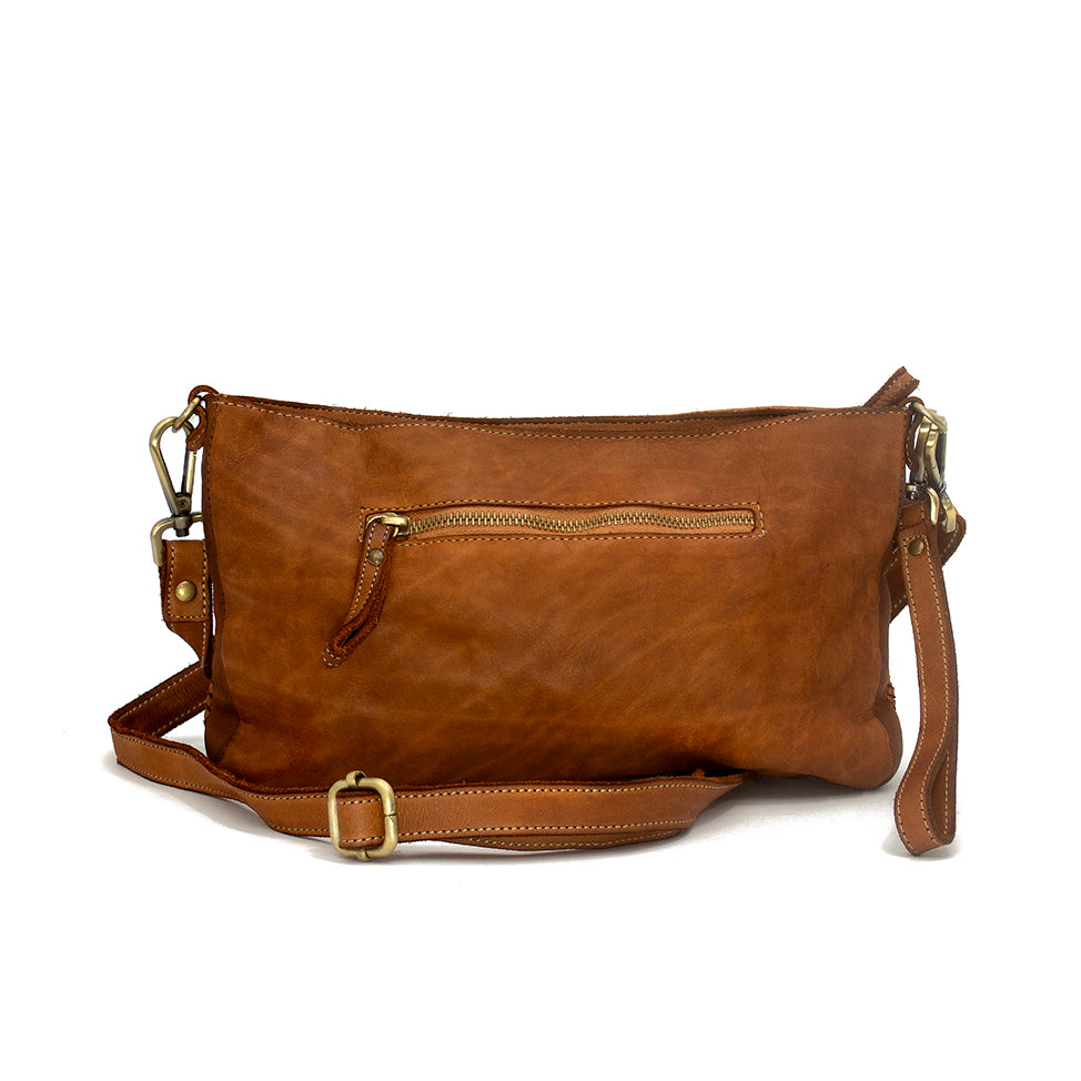 Laura Woven Crossbody in Cognac