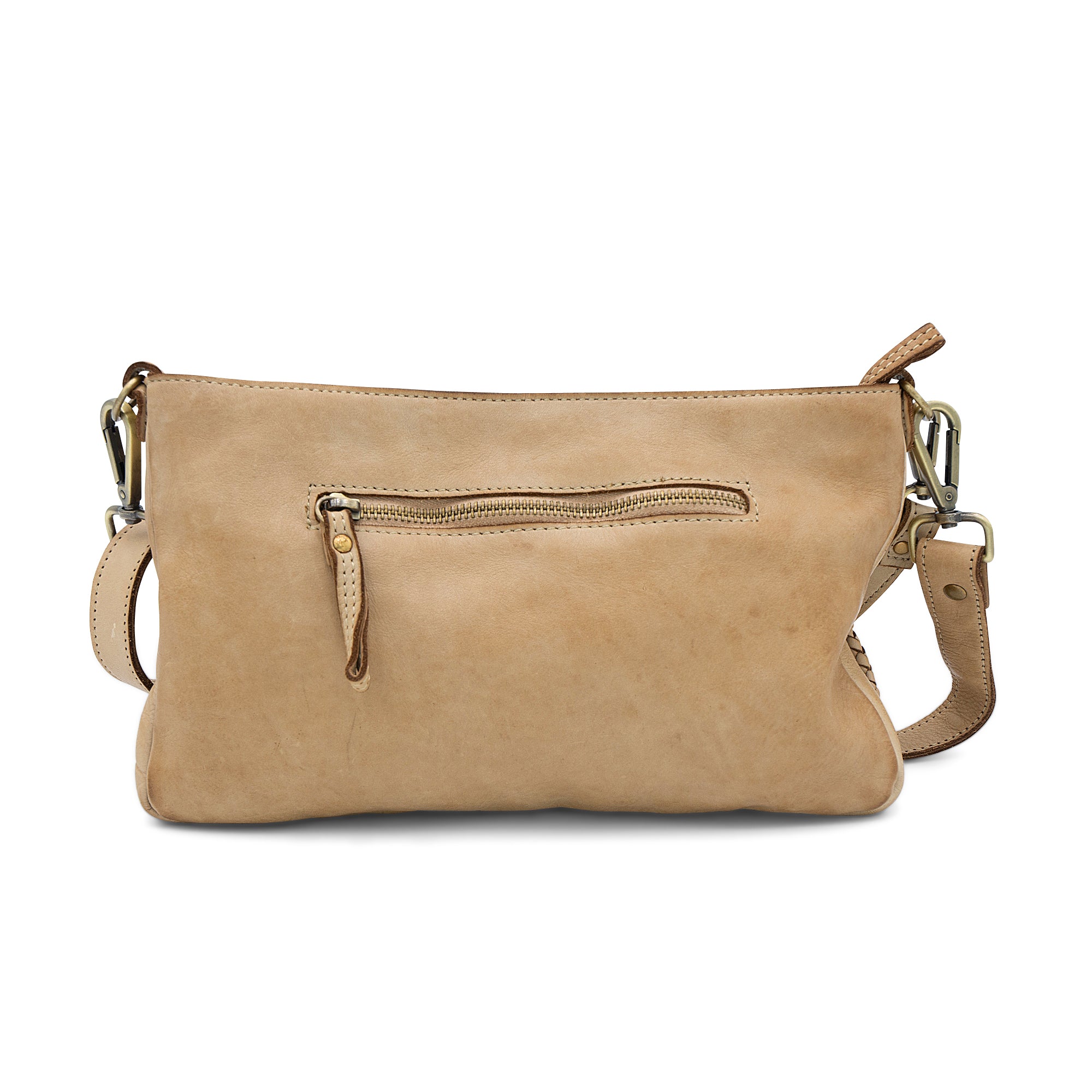 Laura Woven Crossbody in Light Taupe