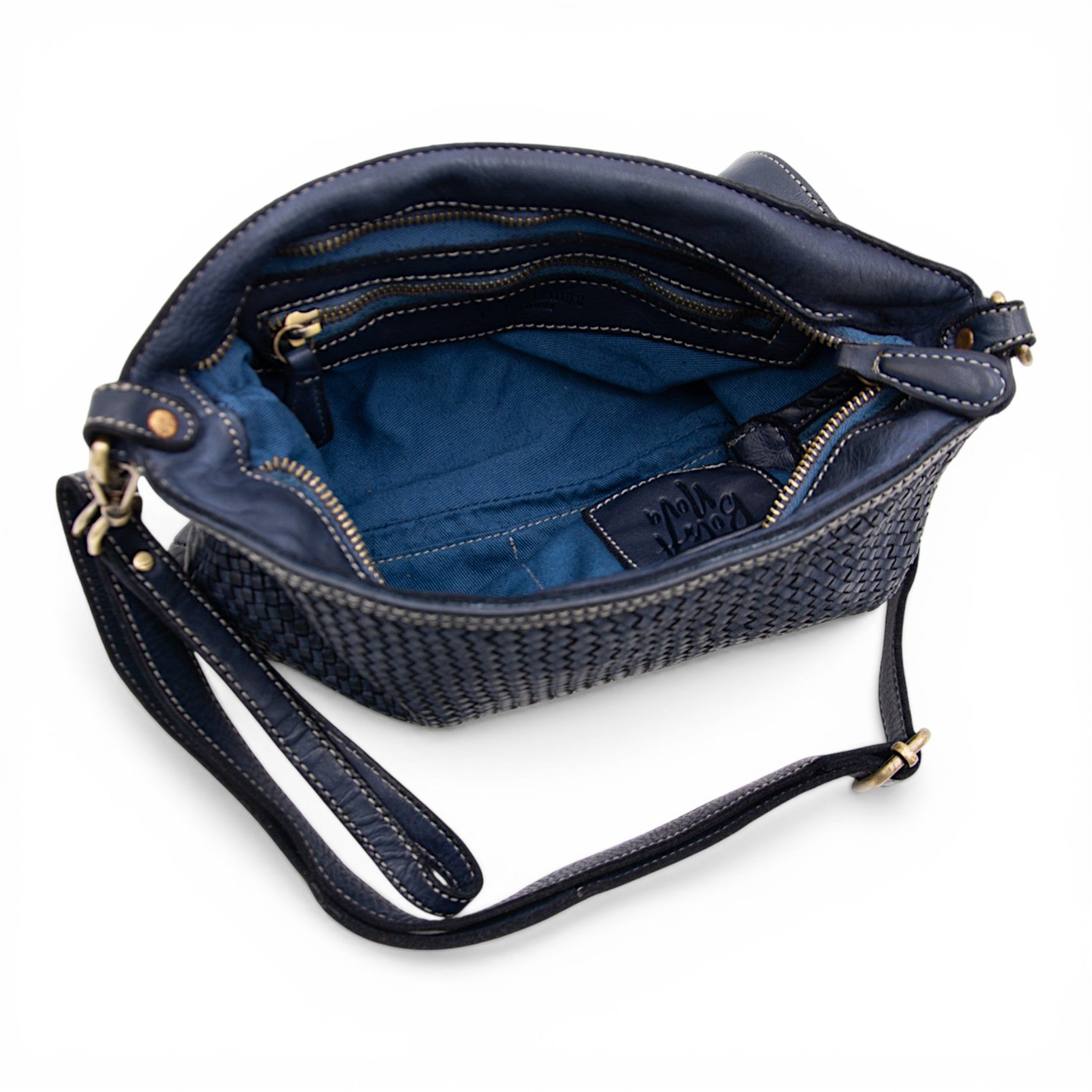 Laura Woven Crossbody in Navy