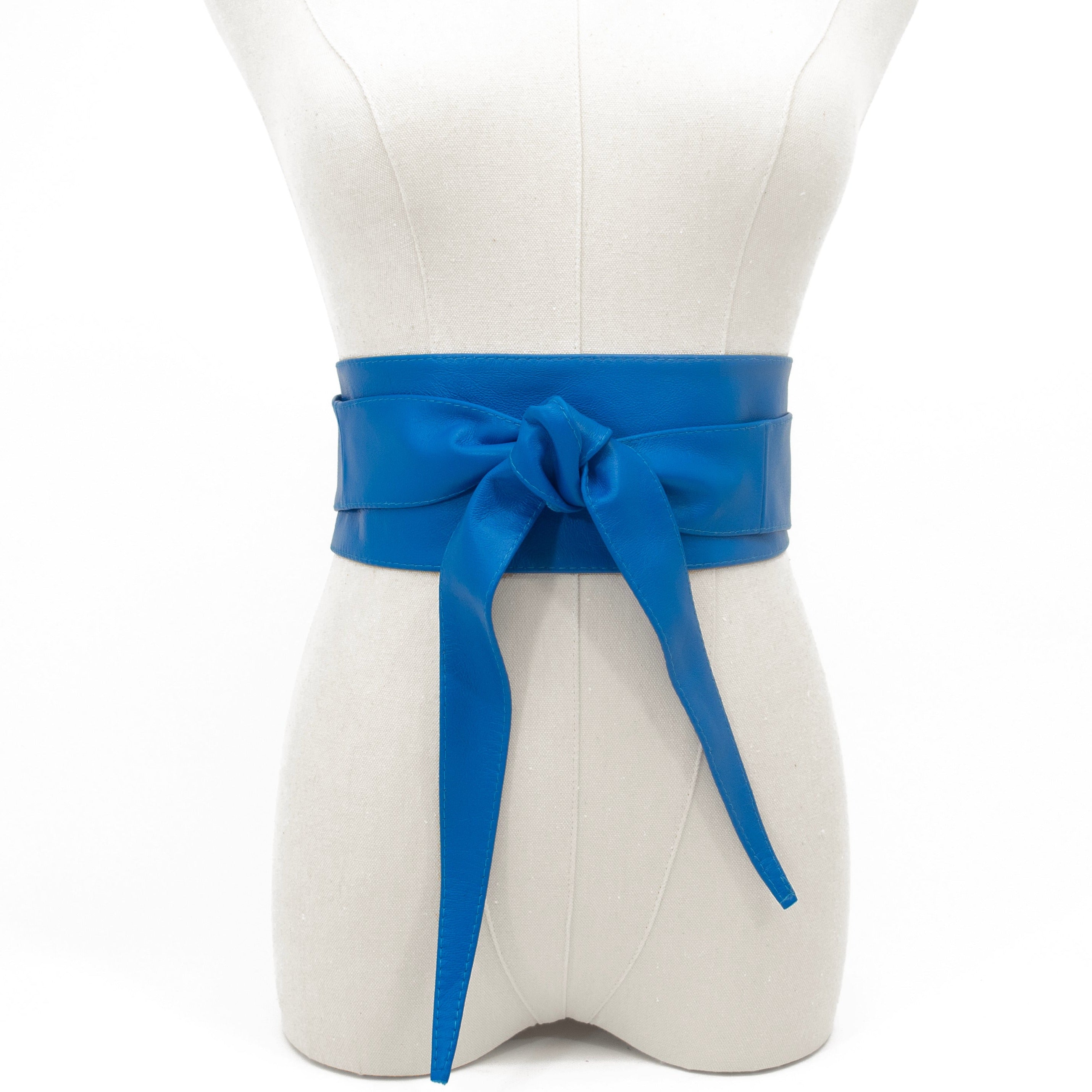 Obi Wrap Belt in Cobalt Blue