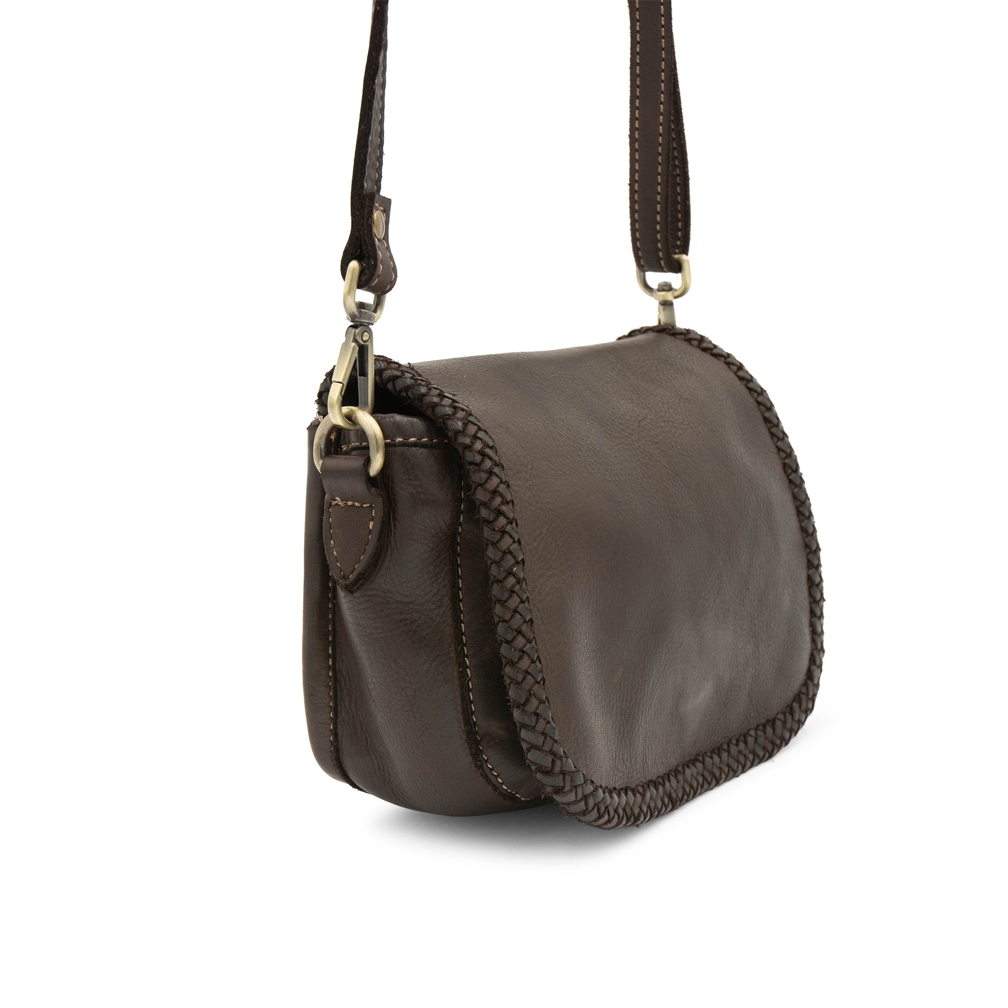 Naples Saddle Bag in Chocolate