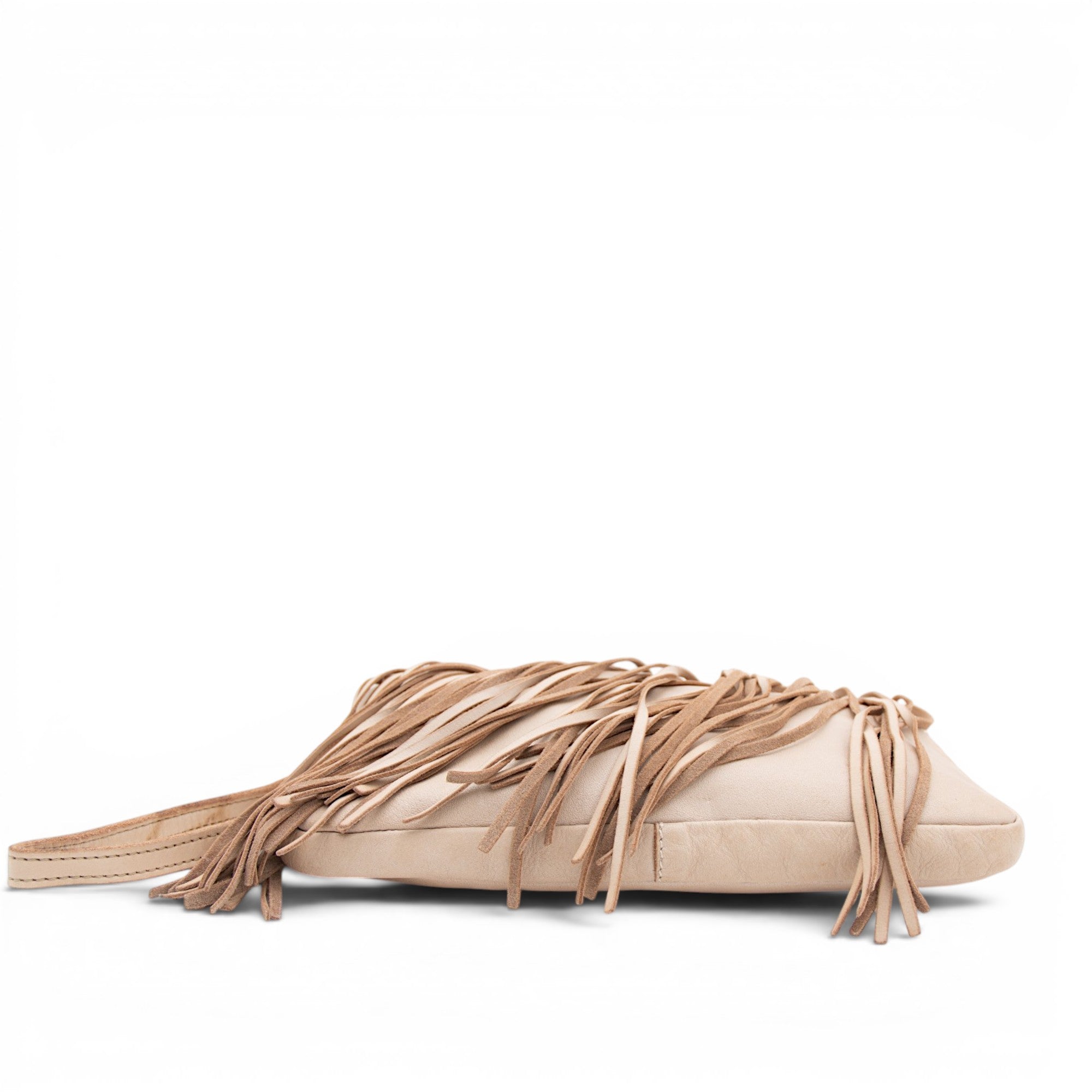 Fringe Crossbody in Light Taupe