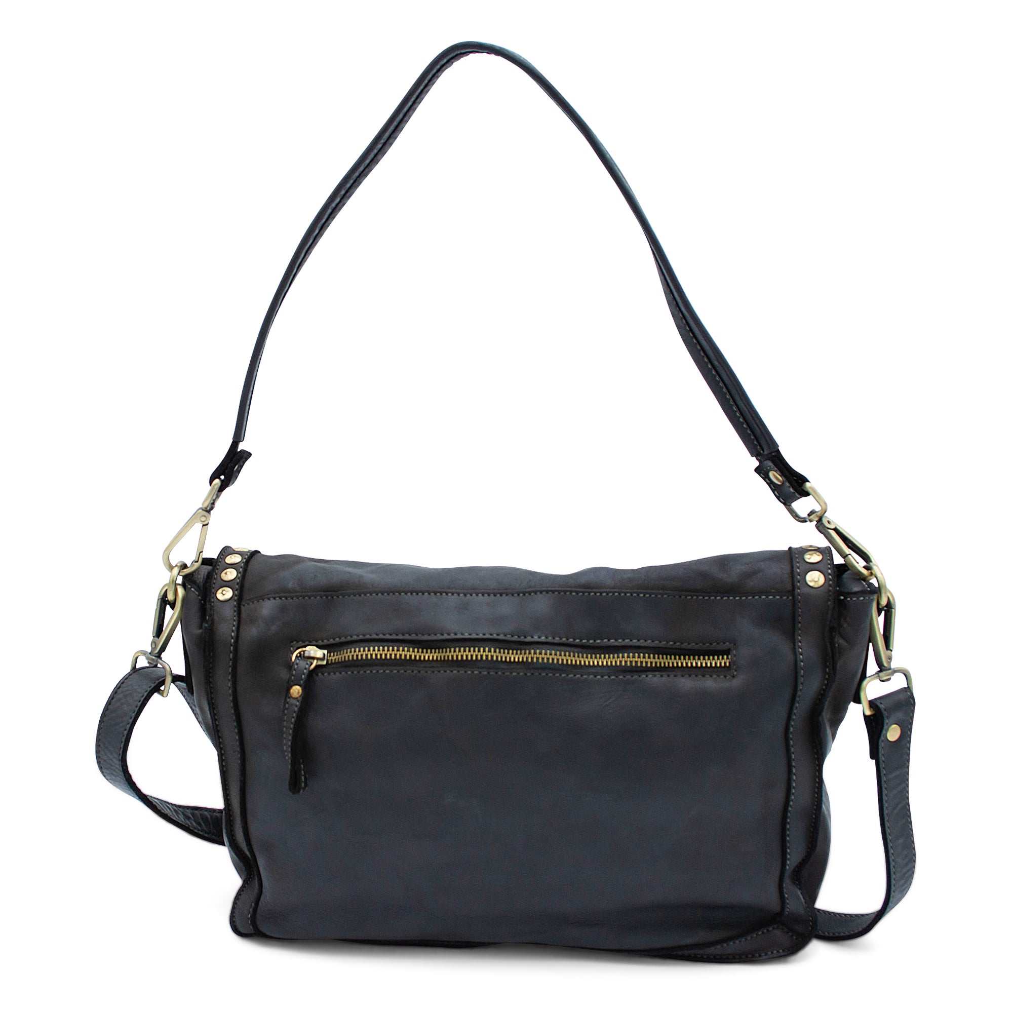 Emily Studded Shoulder Bag in Black