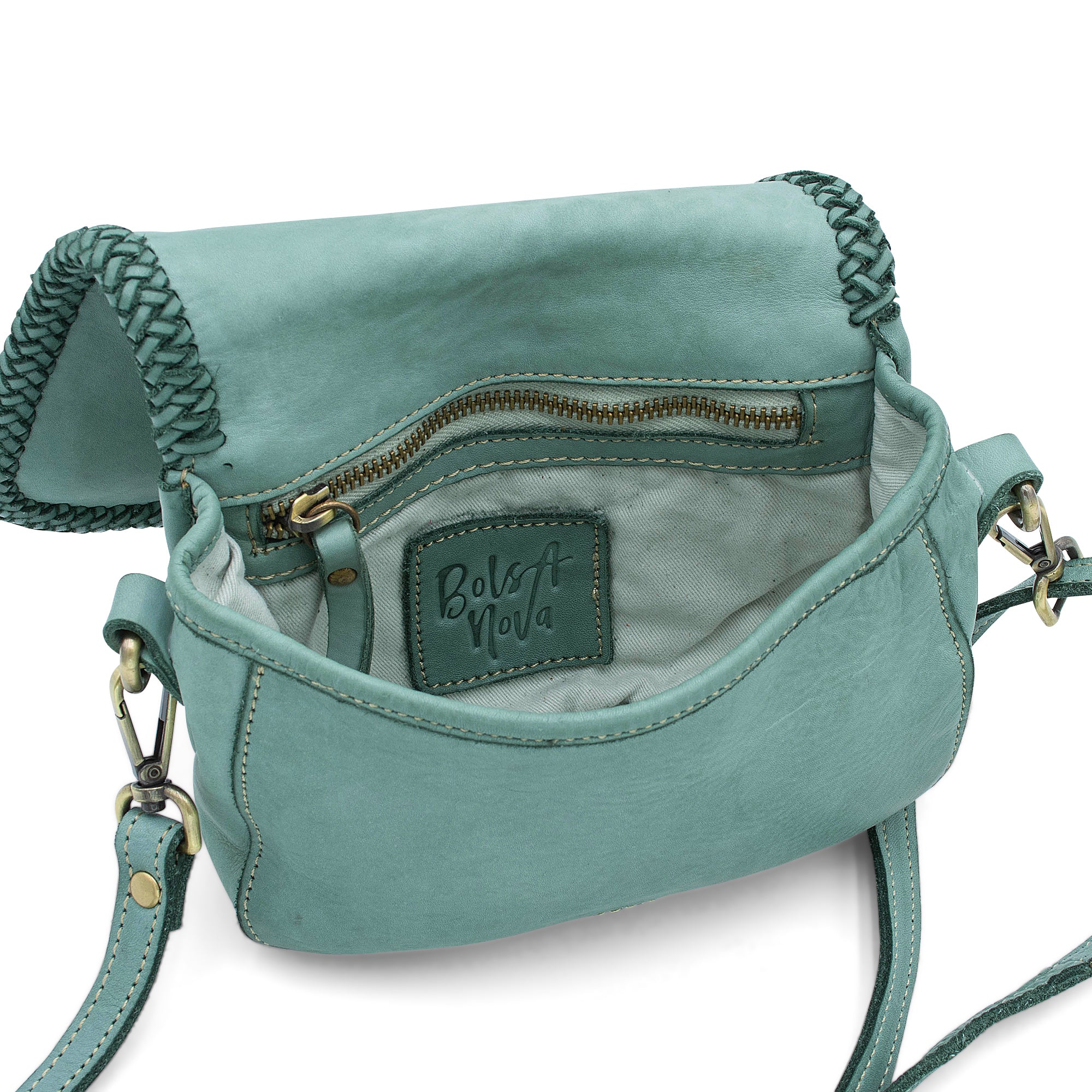 Naples Saddle Bag in Pistachio