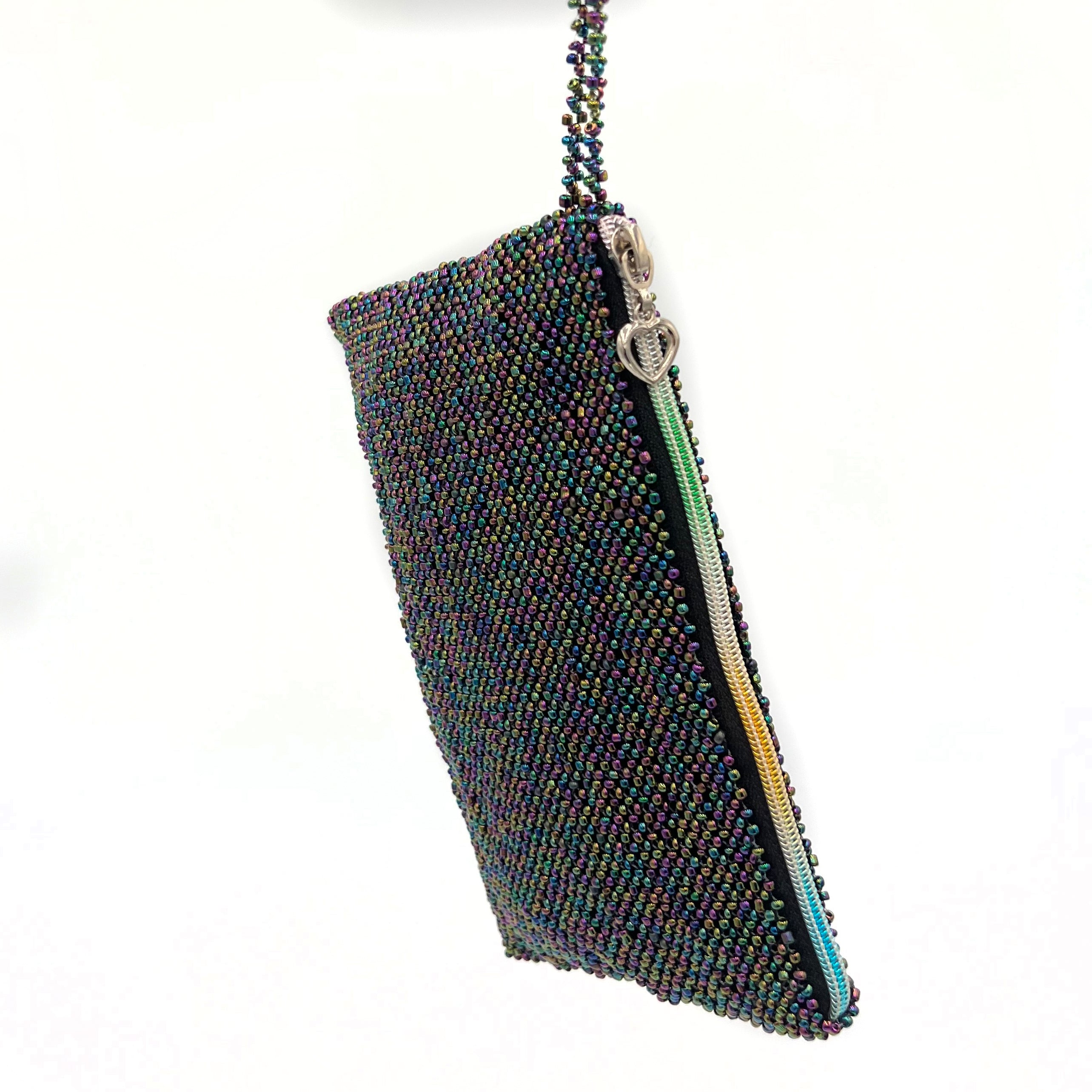 Seed Bead Pouch in Iridescent