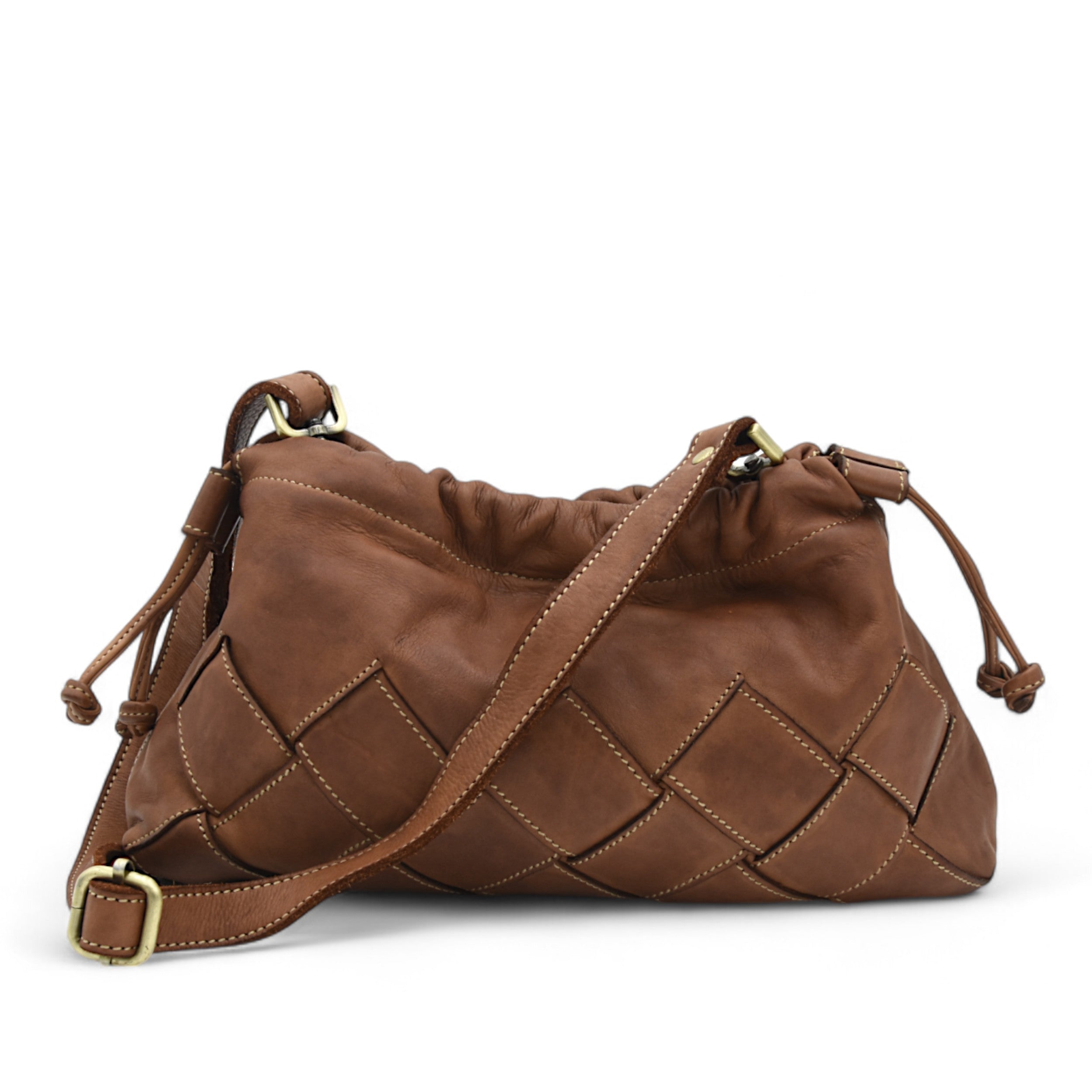 Greta Clutch in Cognac