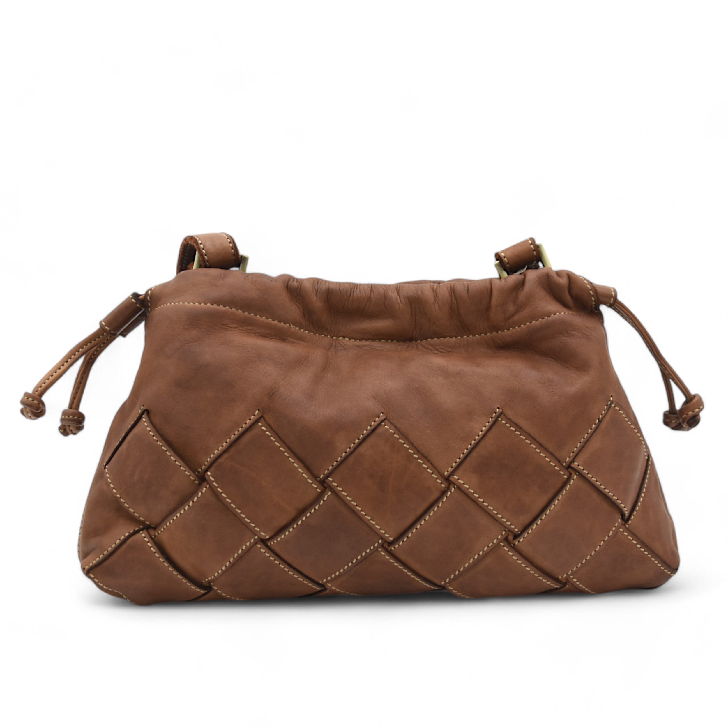 Greta Clutch in Cognac