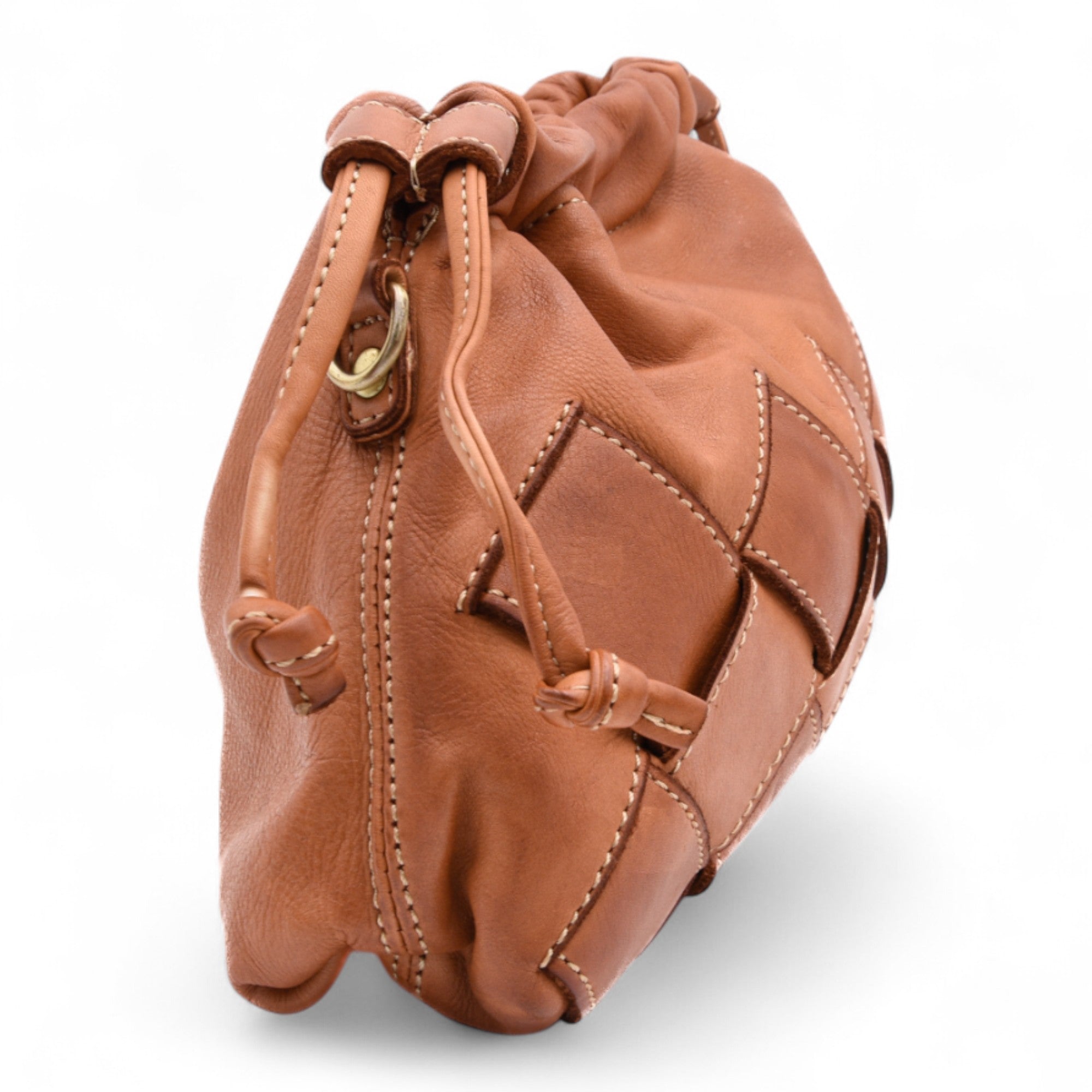 Greta Clutch in Cognac