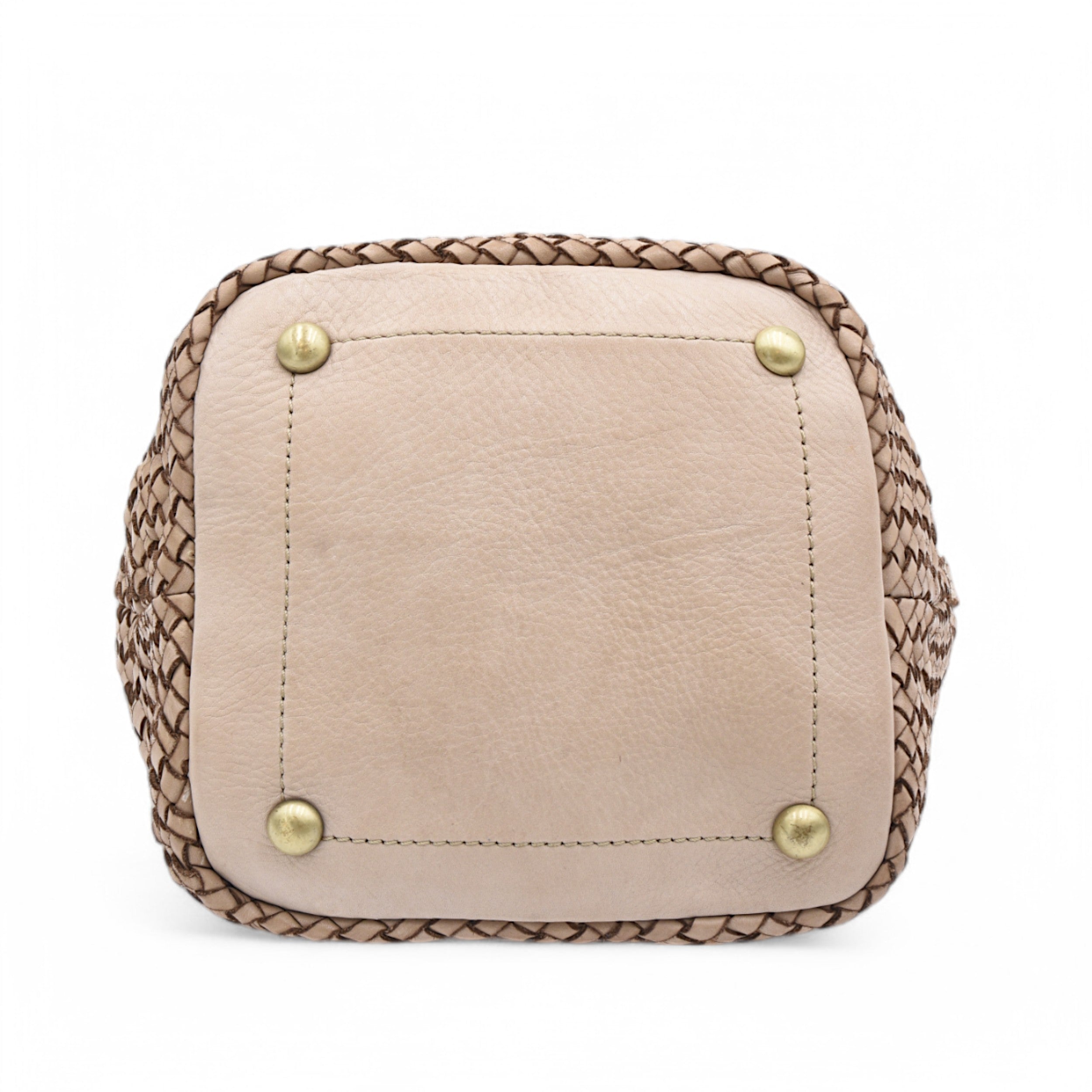 Lisa Woven Mini Tote In Light Taupe