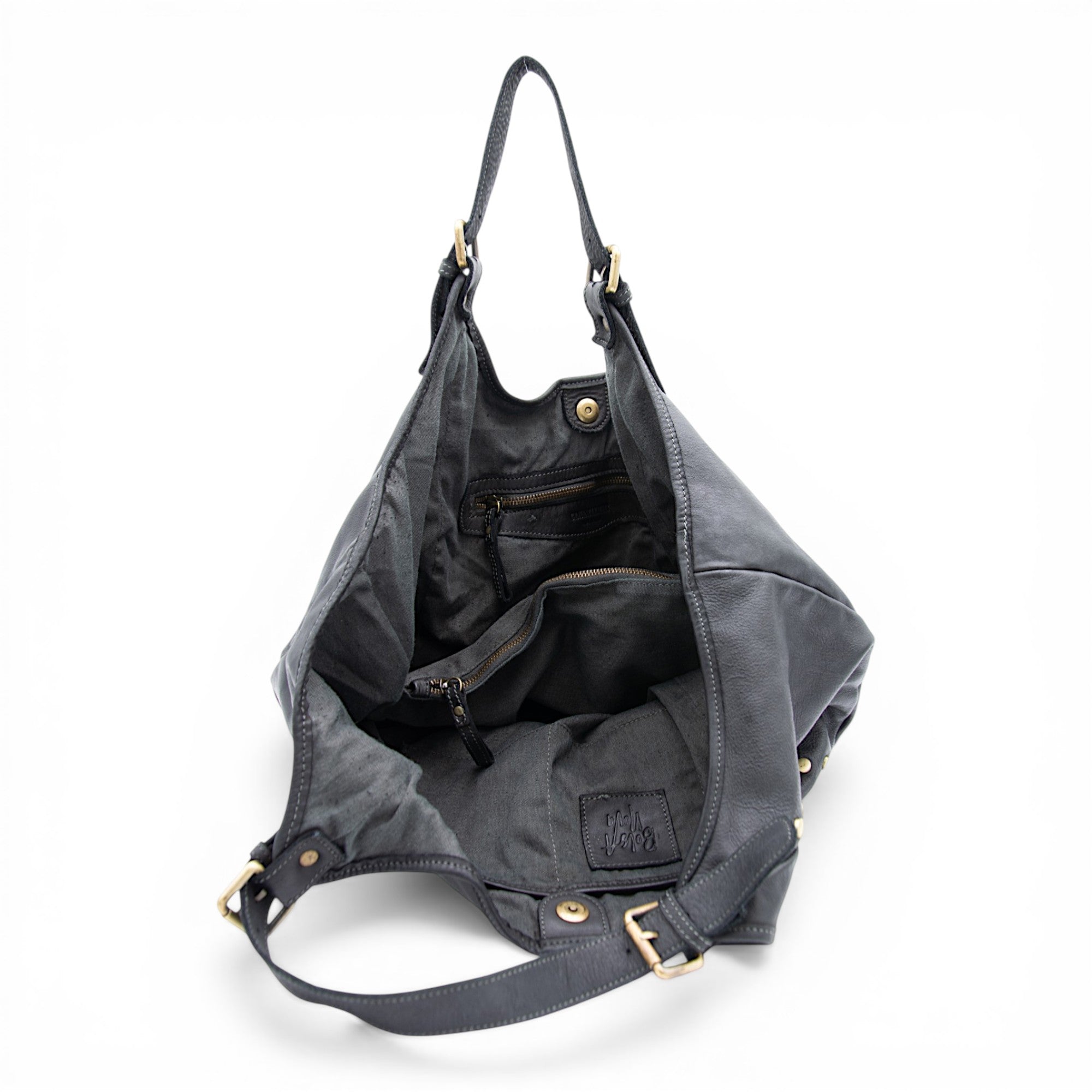 Slouchy Stud Tote in Black