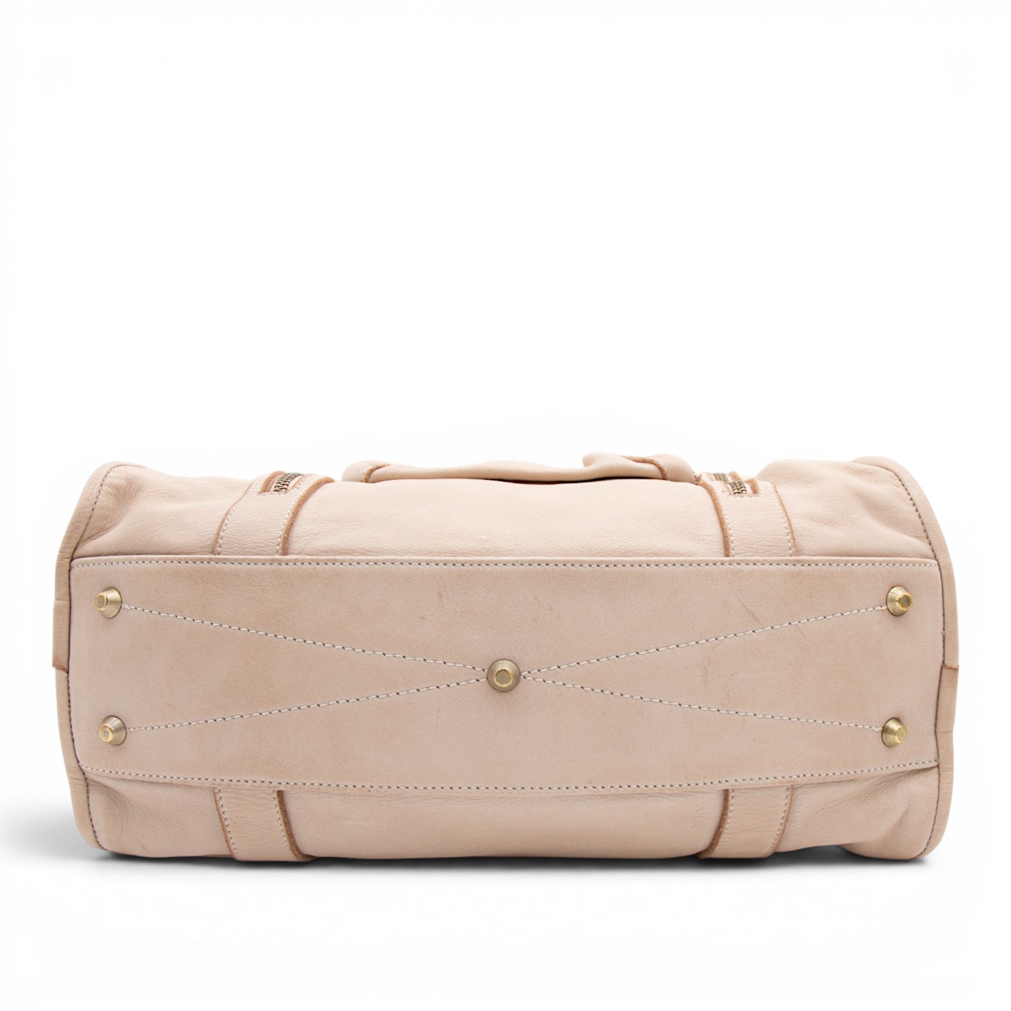 Large Pocket Satchel in Light Taupe