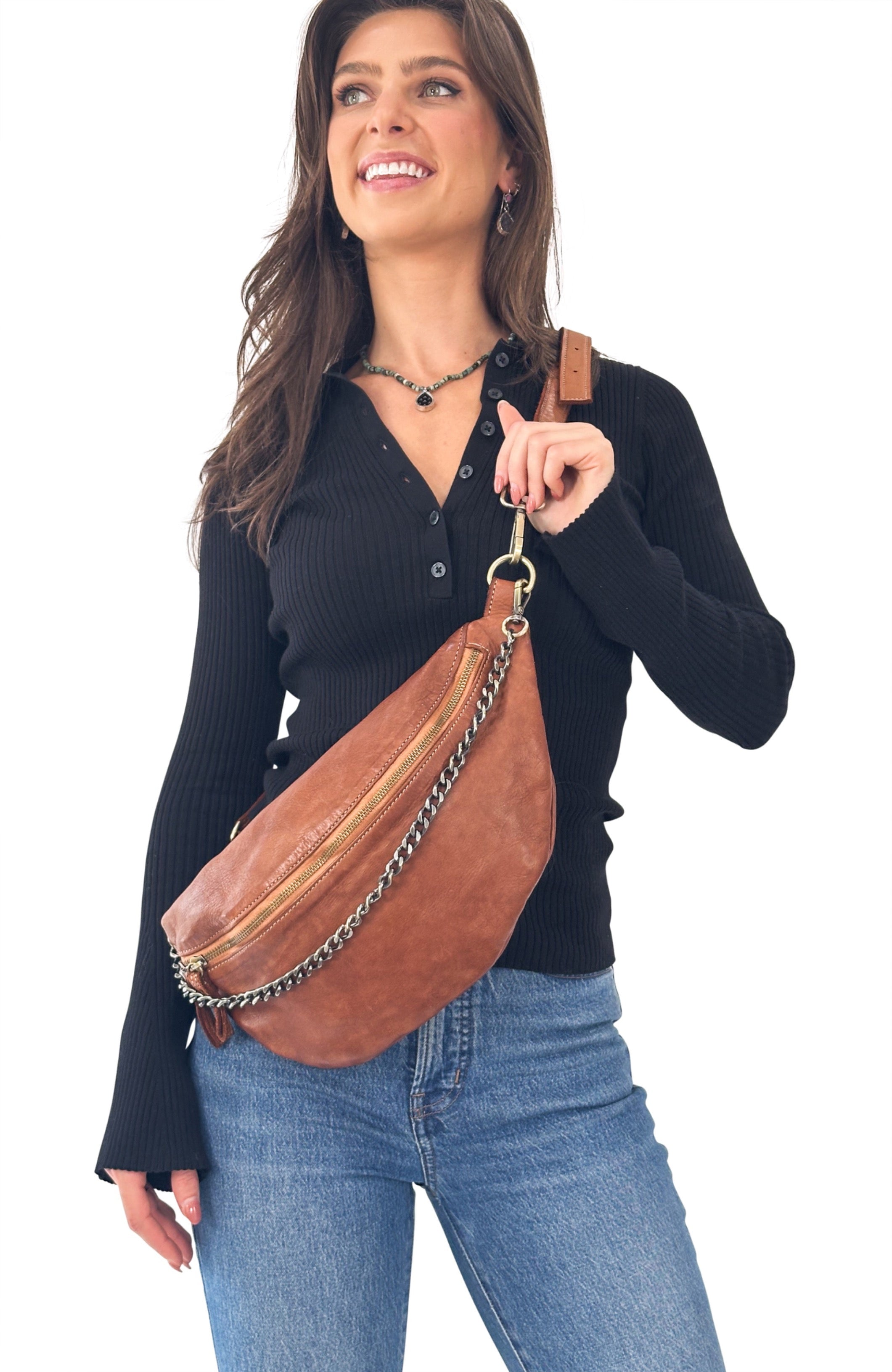 Capri Sling in Cognac