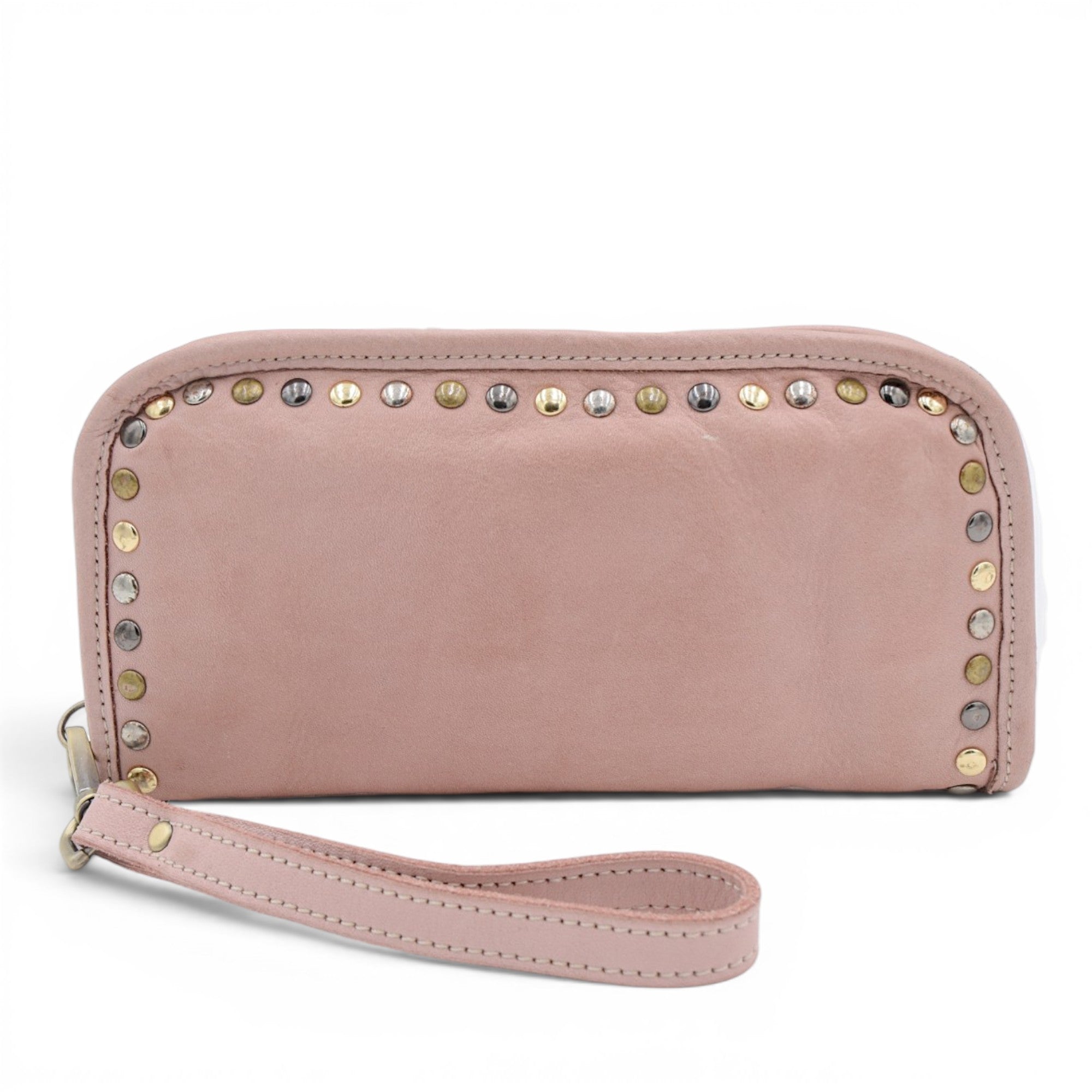 Sofia Zip Around Wallet in Dusty Pink