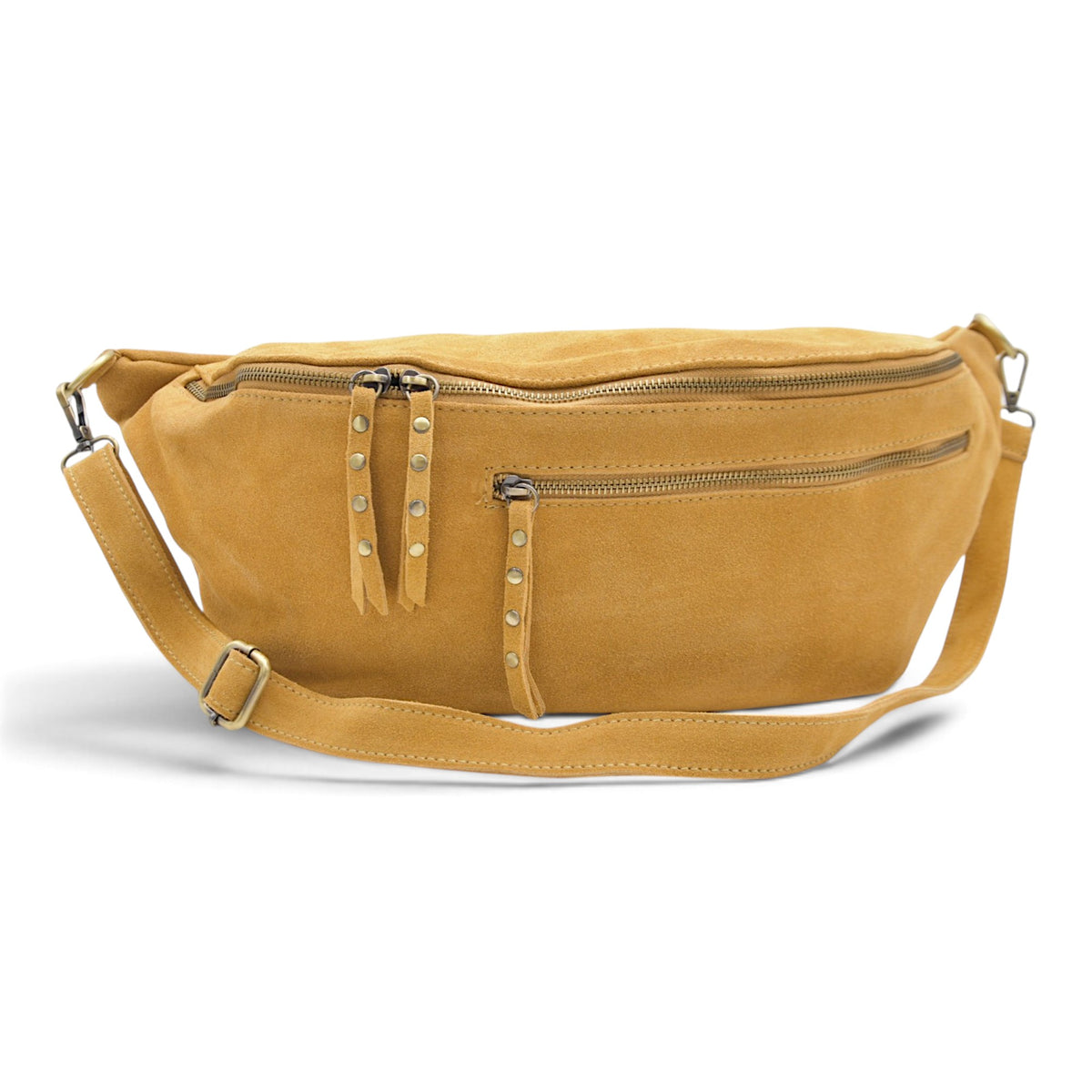 Bella 2.0 Italian Suede Sling Bag in Mustard