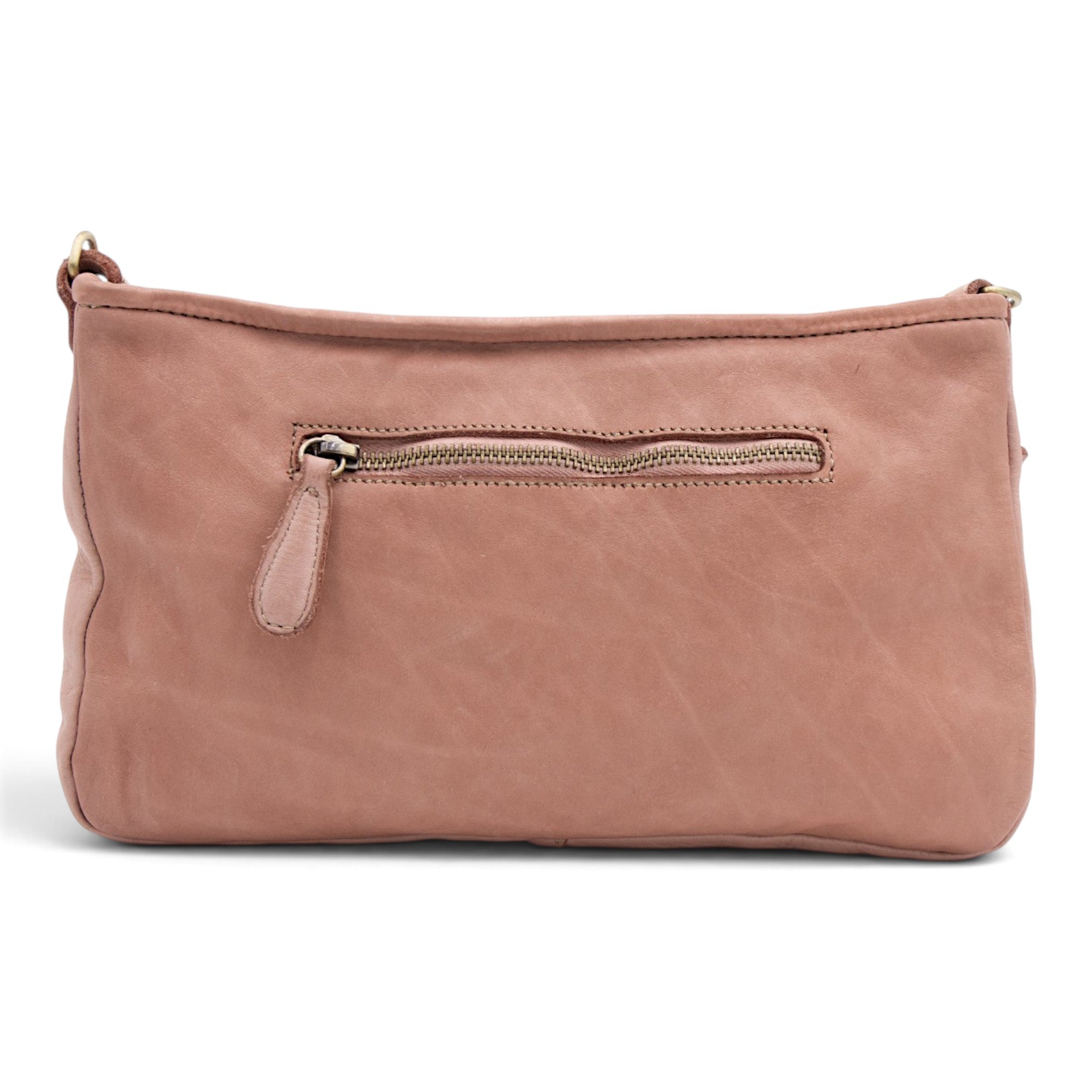 Laura Woven Crossbody in Dusty Pink