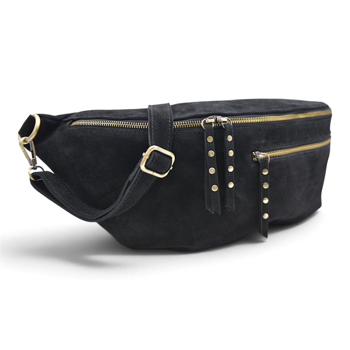 Bella 2.0 Italian Suede Sling Bag in Black