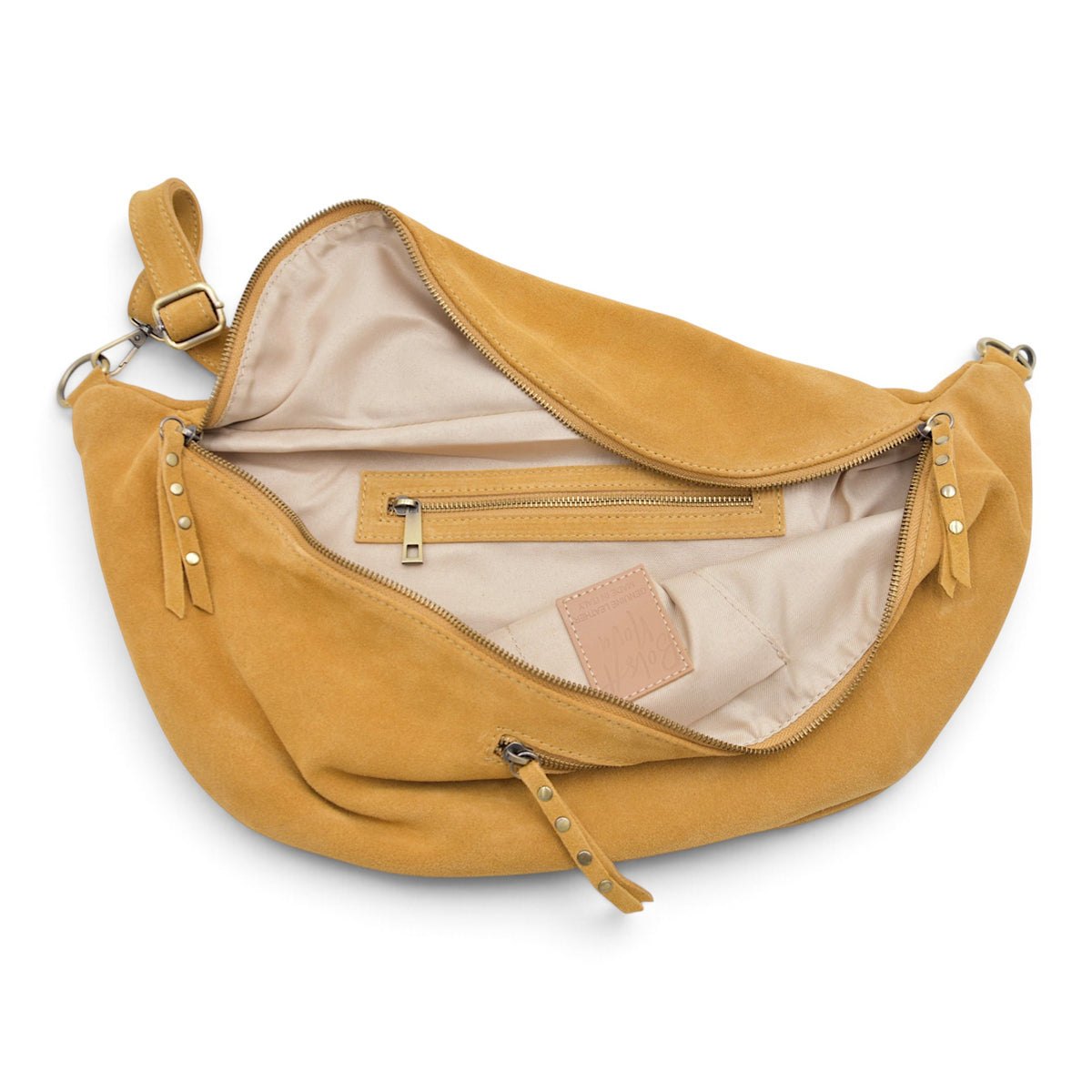 Bella 2.0 Italian Suede Sling Bag in Mustard