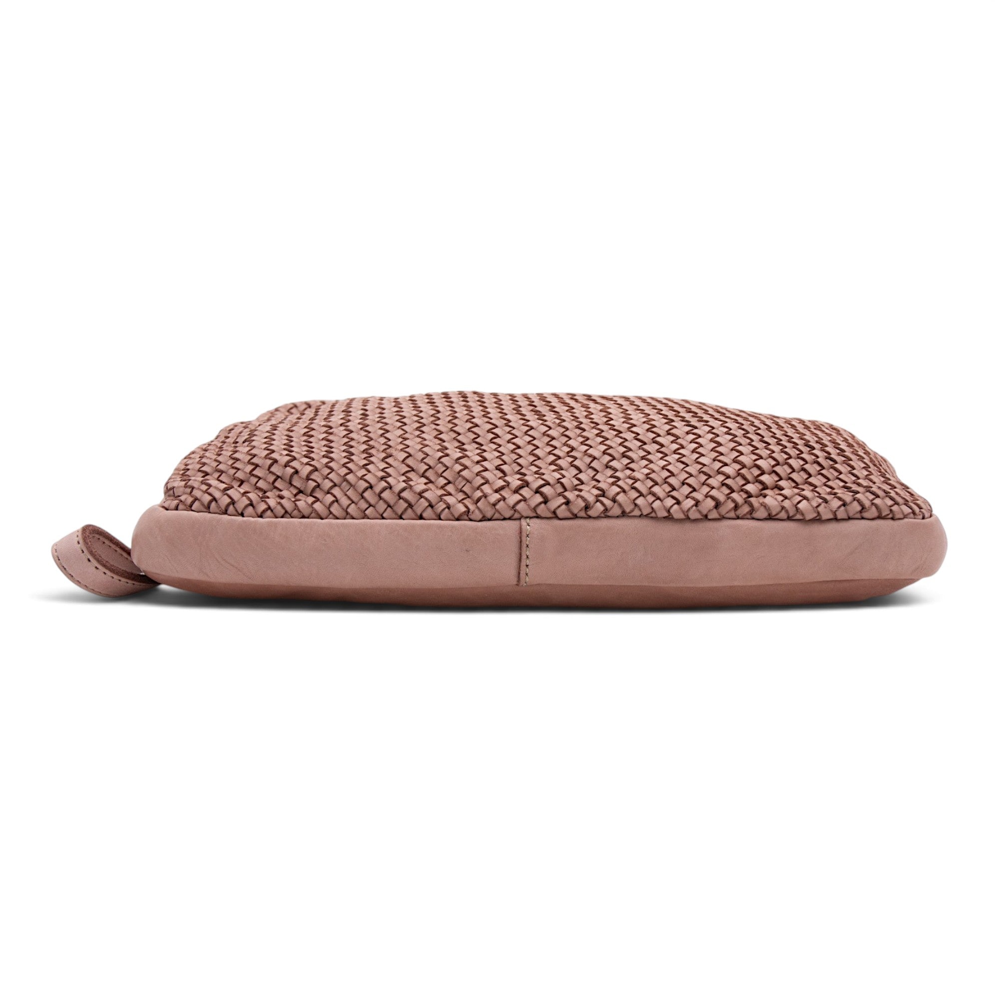 Laura Woven Crossbody in Dusty Pink