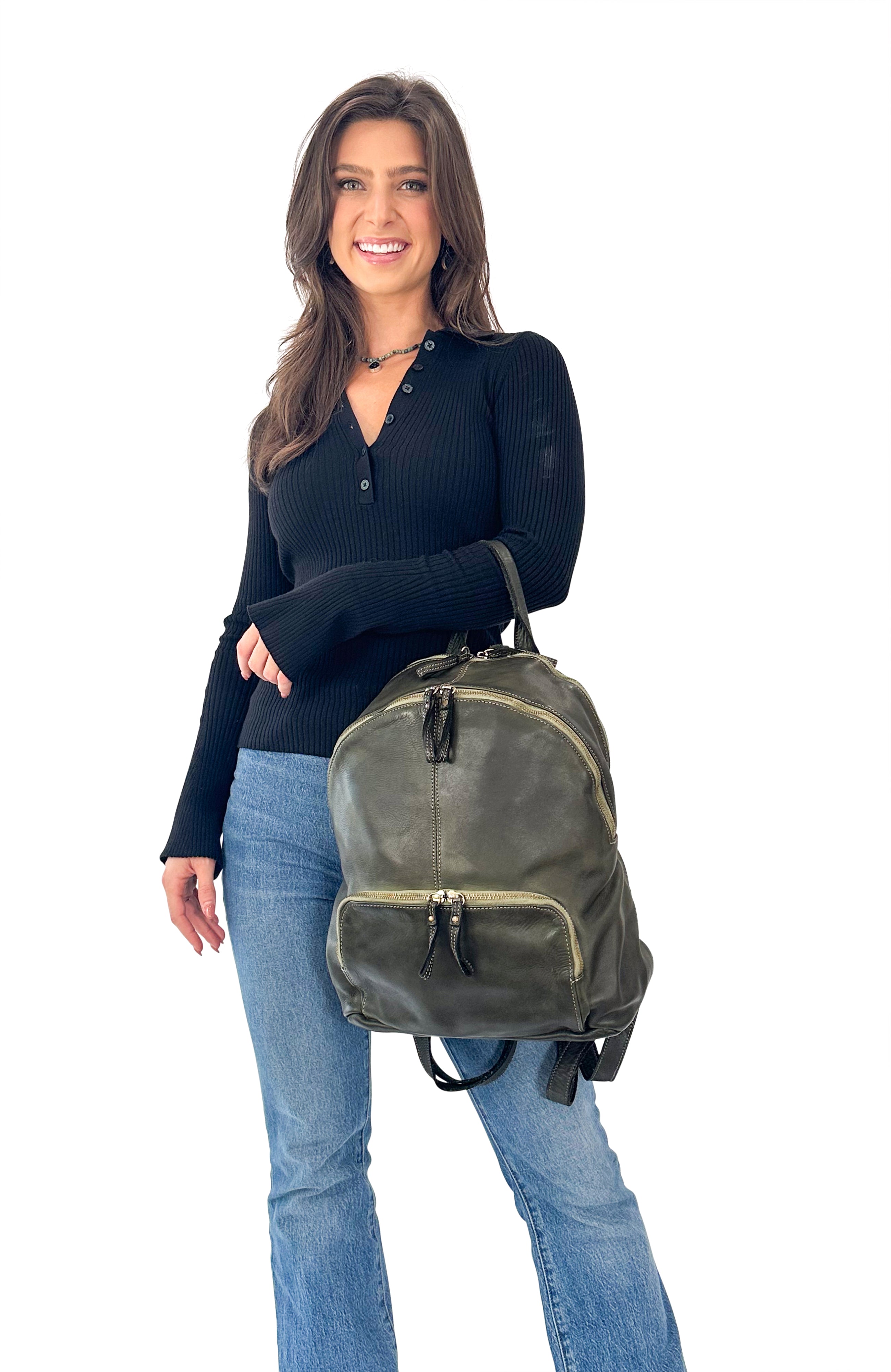 Celeste Backpack in Olive