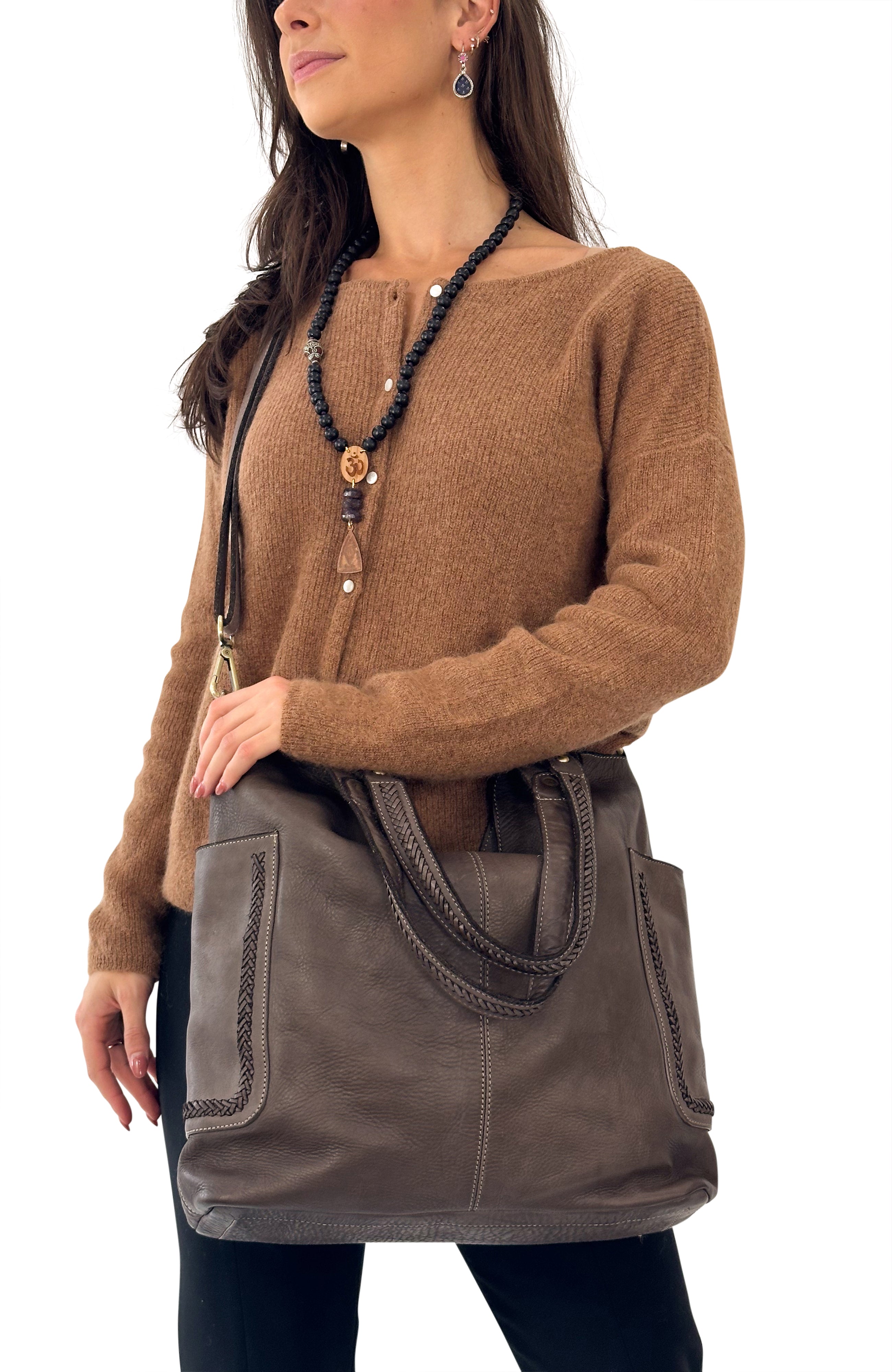 Julia Slouchy Tote in Mushroom