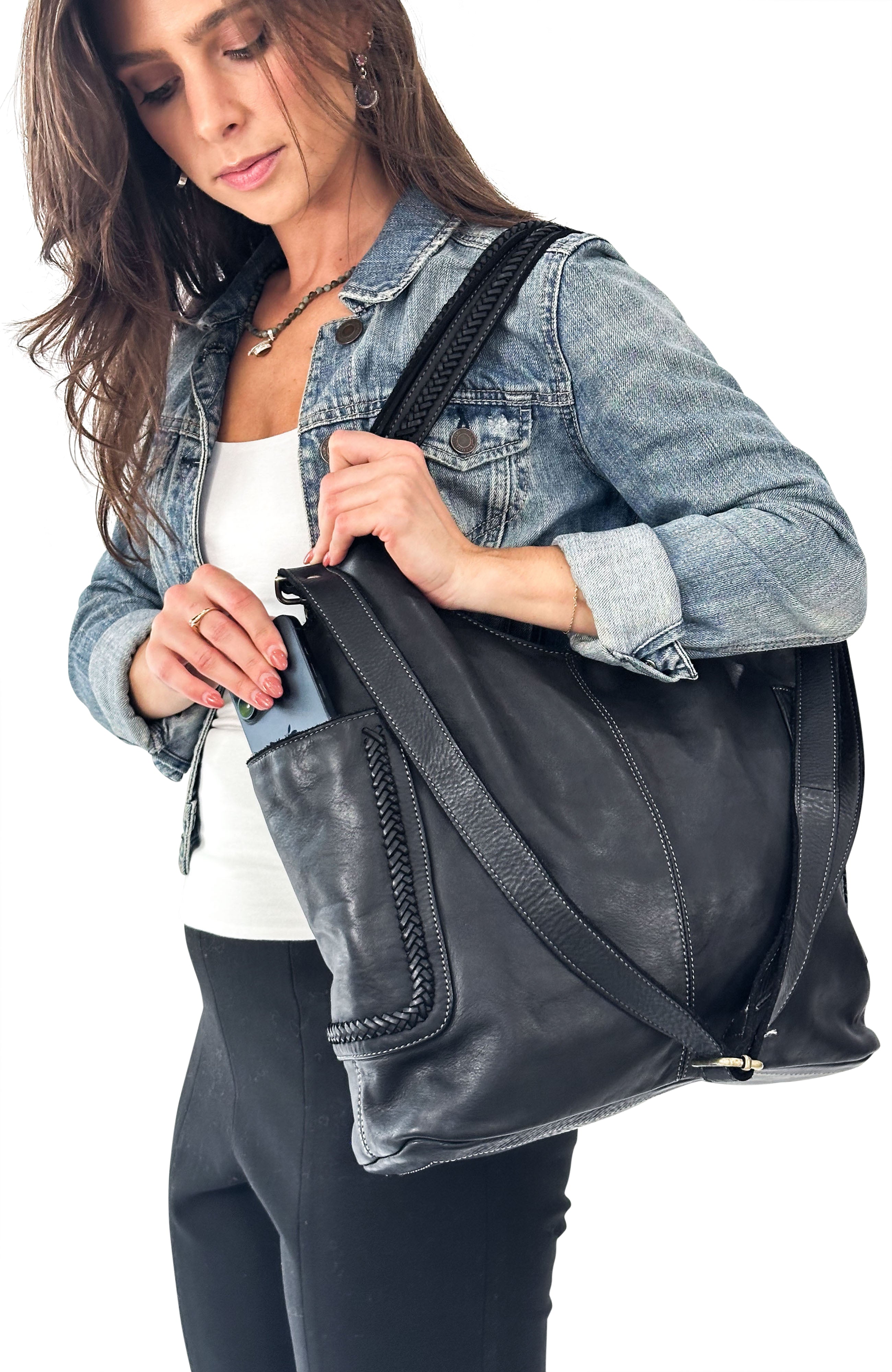 Julia Slouchy Tote in Black