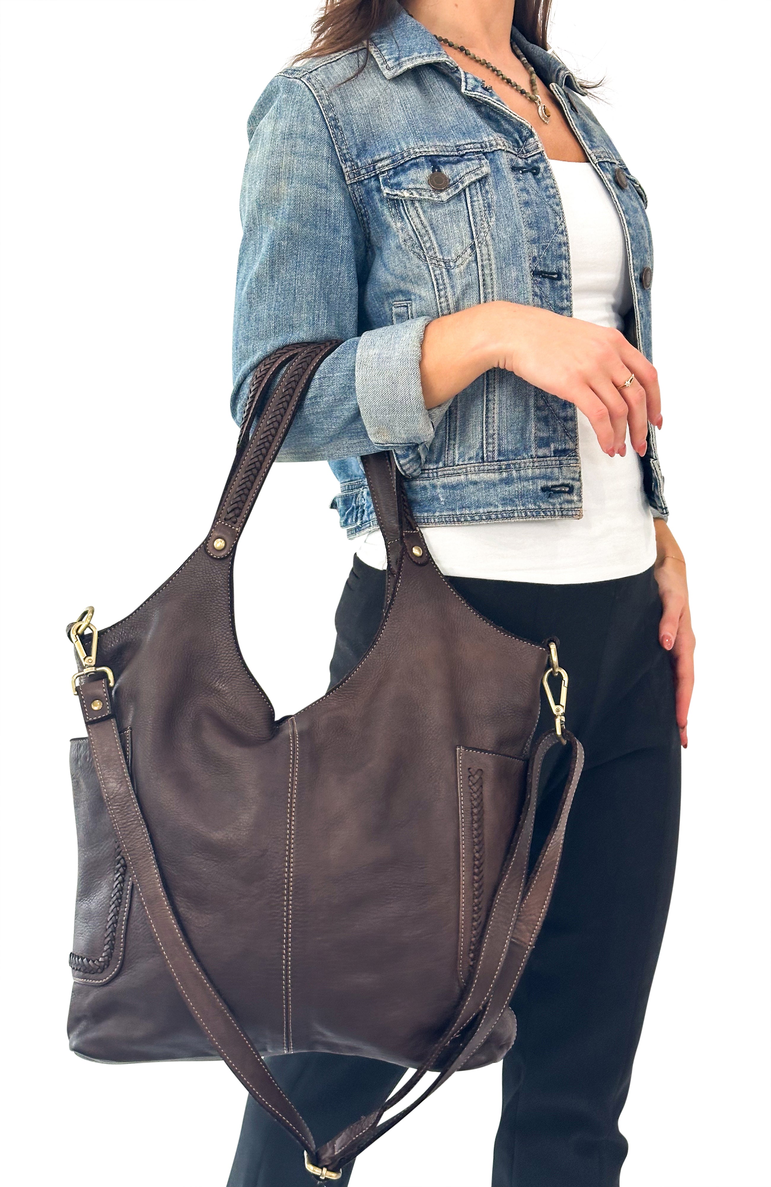 Julia Slouchy Tote in Chocolate