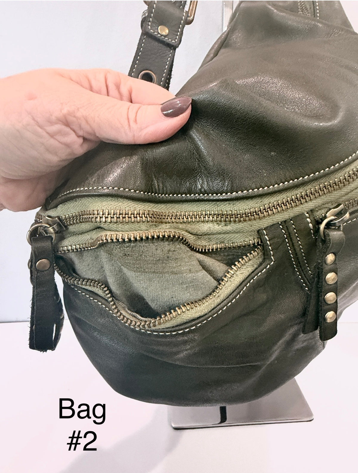 Bella Large Sling in Olive - Sample Sale