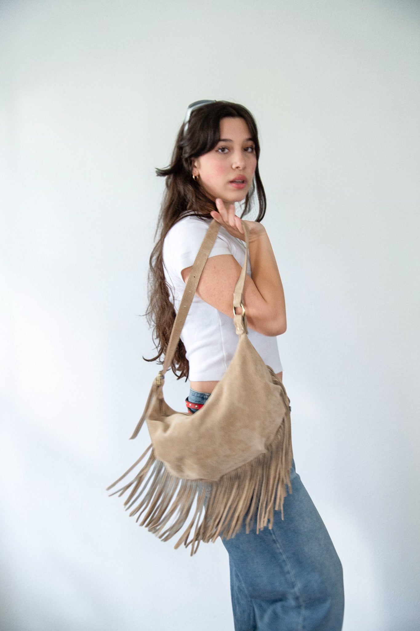 Dallas Suede Fringe in Black