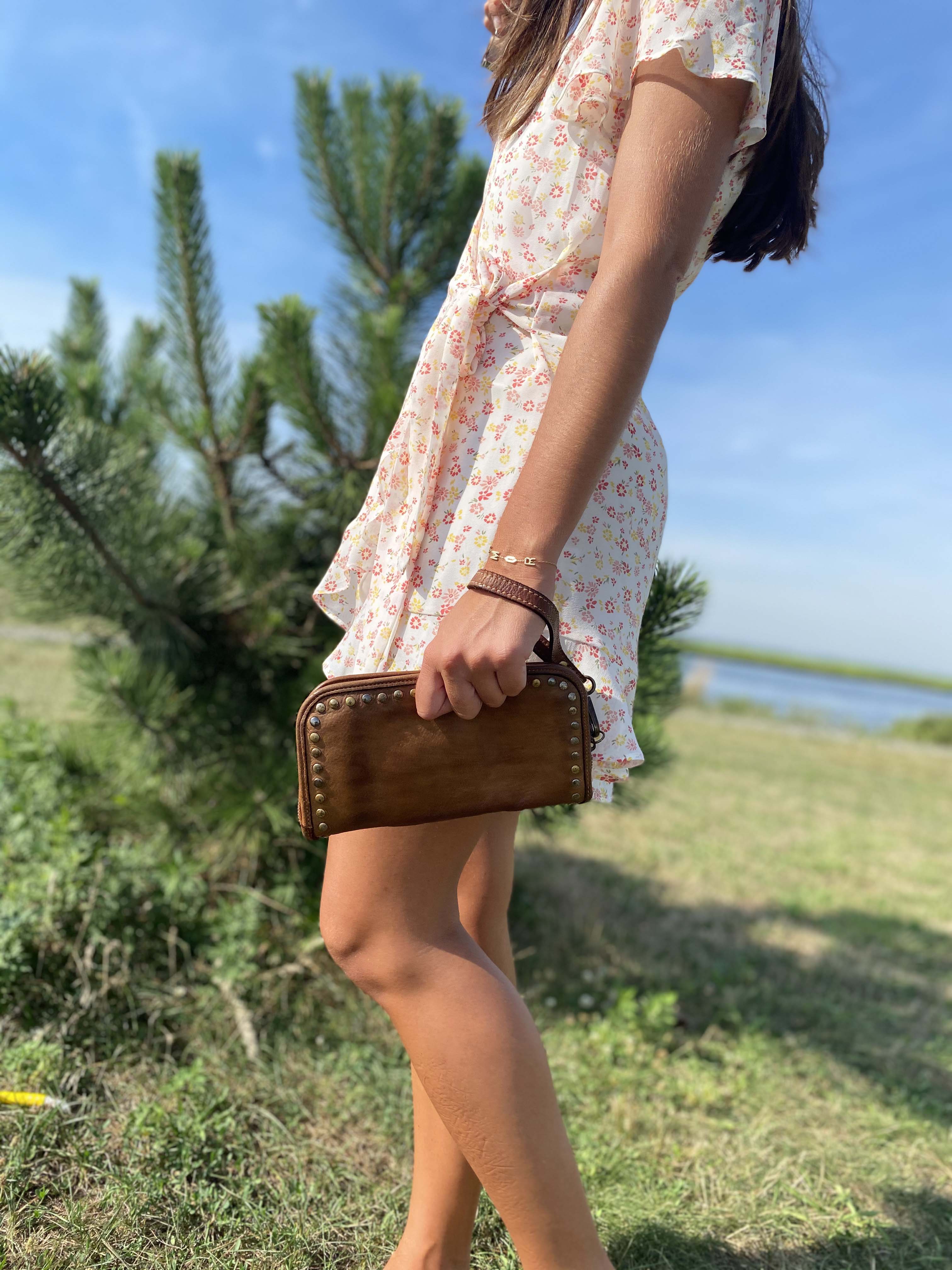 Sofia Zip Around Wallet in Chocolate